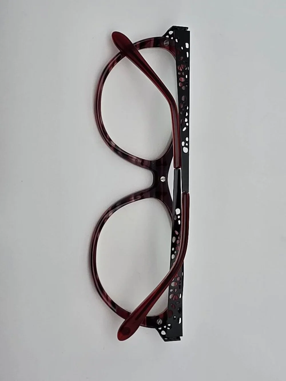 Valerie Spencer 9331 Burgundy Black Cat Eye Eyeglasses Frame w/ Case 52-16-140